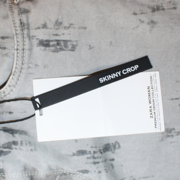 Zara Tie Dye Skinny Ankle Crop Chino Jeans - Picture 7 of 8